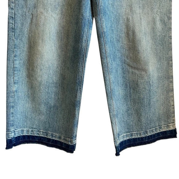 Luisa Cerano cropped wide leg high waist denim jeans size 10 excellent condition - Picture 5 of 14